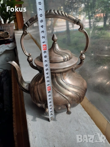 Невероятно красив посребрен чайник WMF Арт Нуво, снимка 7 - Антикварни и старинни предмети - 53377457