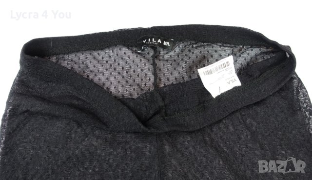 M/L VILA Clothes дамски черен тюлен клин с дантела на крачолите, снимка 11 - Клинове - 44341336