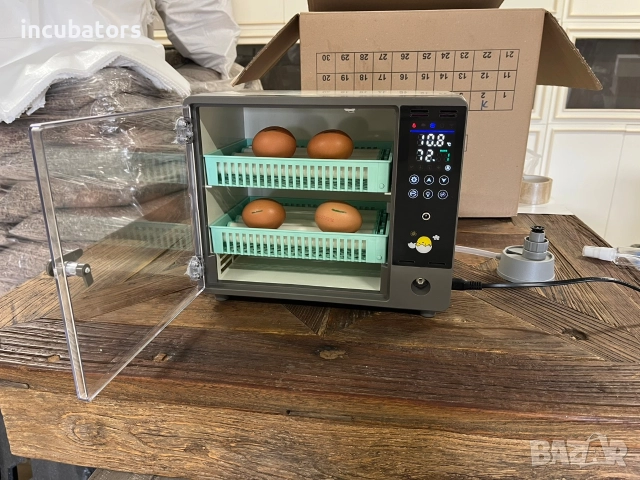 Инкубатор за яйца, 24 яйца, автоматичен контрол на влажността, PID контрол на температура , снимка 2 - Кокошки и пуйки - 52776301