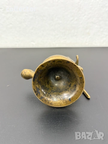 Колекционерска бронзова маслена лампа. №8019, снимка 5 - Колекции - 53974405