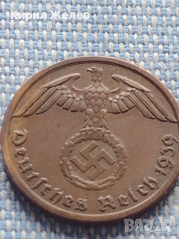 Монета 1 райхсфенинг 1939г. Германия Трети Райх със СВАСТИКА за КОЛЕКЦИЯ 17273, снимка 8 - Нумизматика и бонистика - 42820137