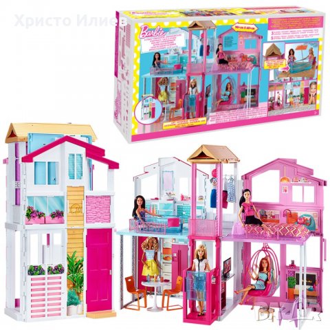 Голямата къща на Барби Mattel Barbie Malibu Къща за кукли, снимка 6 - Кукли - 39325597