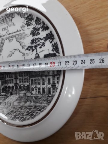 Немска порцеланова декоративна чиния K. P. M., снимка 5 - Декорация за дома - 34405973