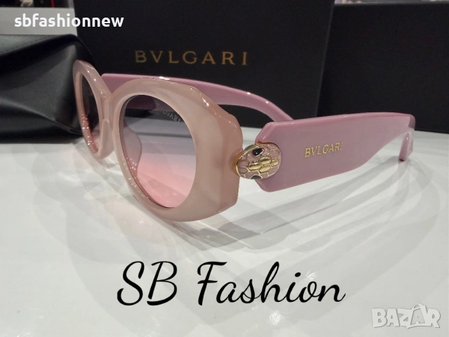Bvlgari розови очила с лого, снимка 4 - Слънчеви и диоптрични очила - 53912432