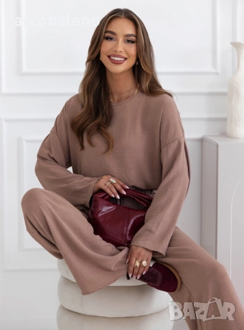 Дамски комплект от блуза и панталони на Shalina, 5цвята , снимка 13 - Комплекти - 52744152