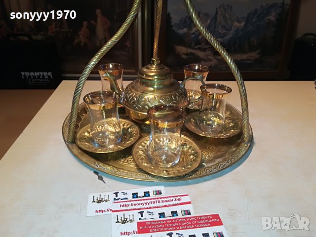 турски комплект за чаи от франция 33см 0611221604, снимка 4 - Антикварни и старинни предмети - 38579114