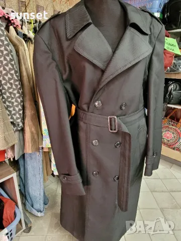 дълъг черен тренчкот, шлифер- XXL, снимка 10 - Якета - 47593648