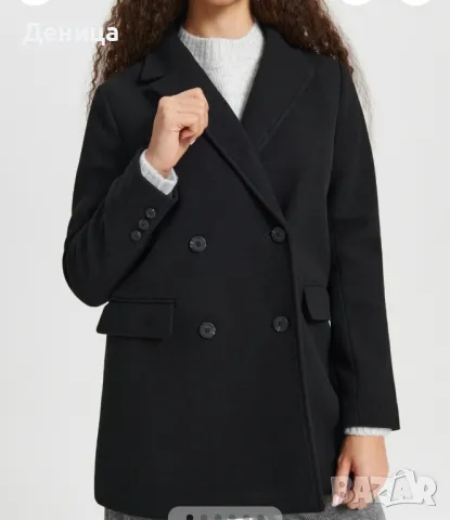 Класическо Дамско черно М размер палто 