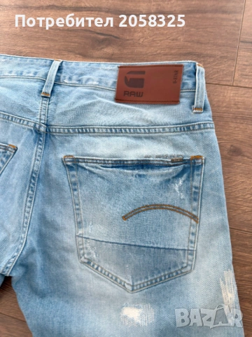 Оригинални мъжки дънкови къси гащи G-STAR - W33, снимка 8 - Къси панталони - 53976343