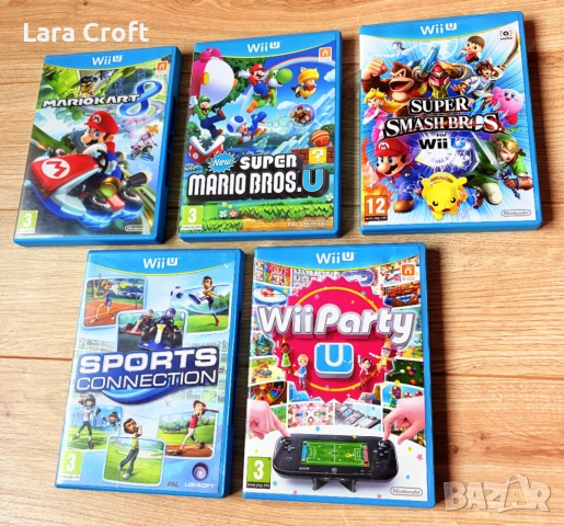 Wii U Super Mario Bros, Super Smash Bros  Mario Kart 8