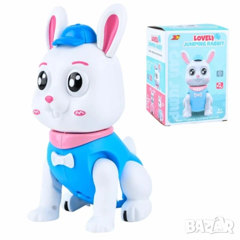 Интерактивна Играчка скачащо и светещо зайче , звукови ефекти, снимка 3 - Музикални играчки - 50793983