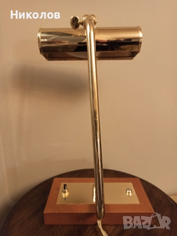 Месингова лампа за бюро, снимка 3 - Антикварни и старинни предмети - 52573341