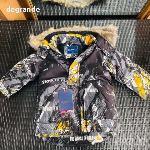 Детско зимно яке със пухена качулка и силиконов пълнеж.Размери за 1 2 3 4 5 6 8 10 12 14 16г, снимка 4 - Детски якета и елеци - 51280589