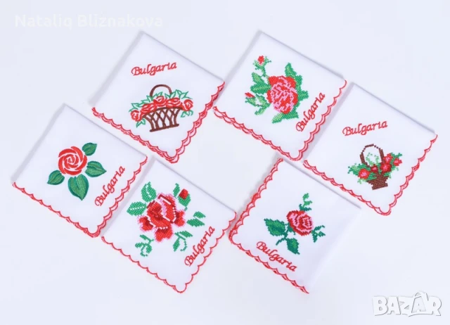 Бродирани кърпички с традиционни български шевици , снимка 6 - Декорация за дома - 51271184