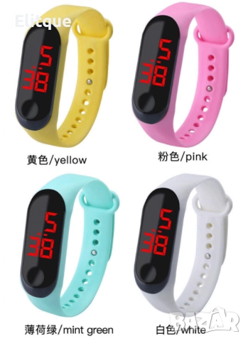 Детски LED часовник-гривна с 1 бърз бутон за управление WW14