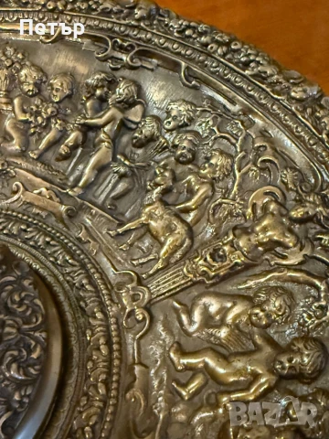 Голямо бронзово плато с масивна кана!, снимка 10 - Антикварни и старинни предмети - 50695840