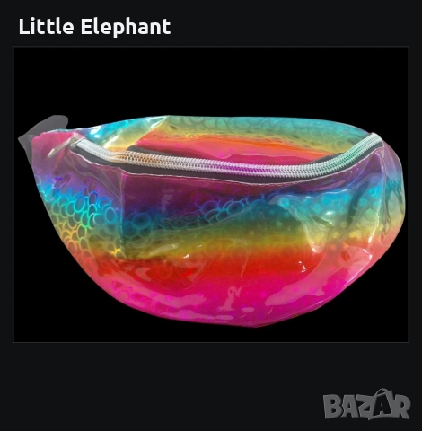 ​🌈 Холографска чанта за кръст (Bum Bag) – Многоцветен блясък!/нова