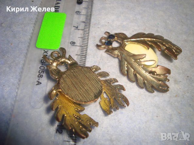 2 ФИГУРАЛНИ ВИНТИДЖ АРТ ЗЛАТИСТИ ВИСУЛКИ за ОБЕЦИ или ДРУГИ БИЖУТА 41911, снимка 8 - Други - 36623756
