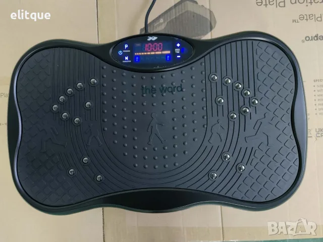 Вибрационна платформа 150W с Bluetooth, дистанционно и ластици – до 150 кг