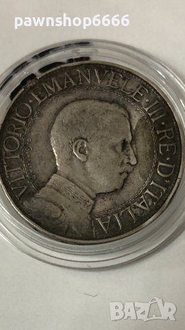 Сребърна монета Италия 2 лири, 1910, снимка 2 - Нумизматика и бонистика - 35344001