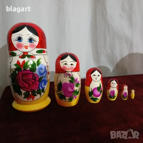 кукла,матрьошка 6-ца-Русия, снимка 4 - Кукли - 49070828