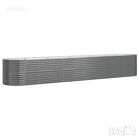 vidaXL Градинска повдигната леха поцинкована стомана антрацит（SKU: 318971）