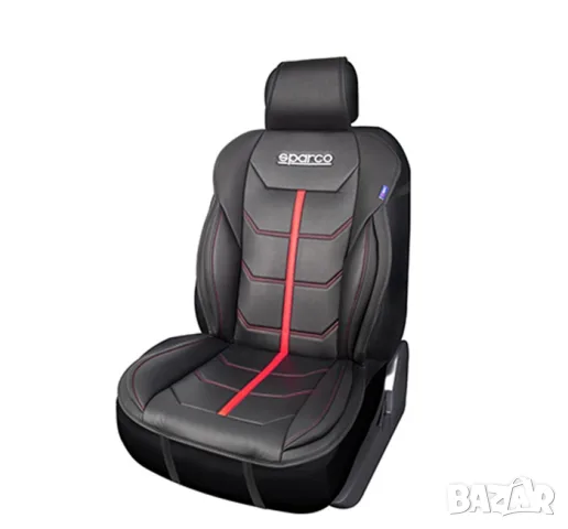 Комфортна подложка за седалка Sparco с червен дизайн