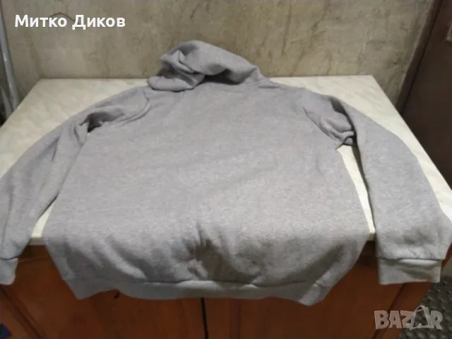 Суитчер с качулка нов сив ватиран размер ХЛ, снимка 5 - Суичъри - 48453229