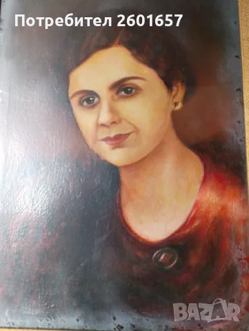 Стара картина масло "Женски портрет", бълг.автор., снимка 2 - Картини - 50366163