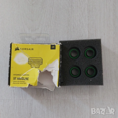 Комплект 4бр. Премиум Фитинги Corsair Hydro X Series XF Hardline 14mm – Черни, снимка 4 - Други - 53995245
