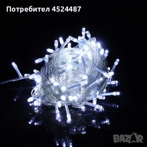 Коледна украса - LED светеща завеса, 300x60 см. Цвят - жълт , снимка 3 - Лед осветление - 52081588