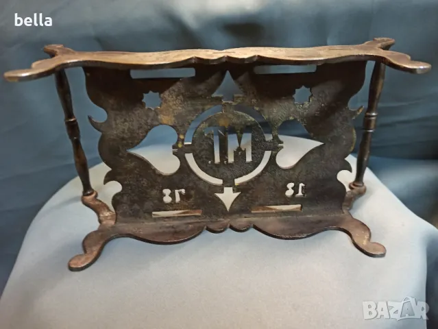 СТАРА АНТИКВАРНА ПОСТАВКА -ПОДНОС 1878, снимка 6 - Антикварни и старинни предмети - 47851511