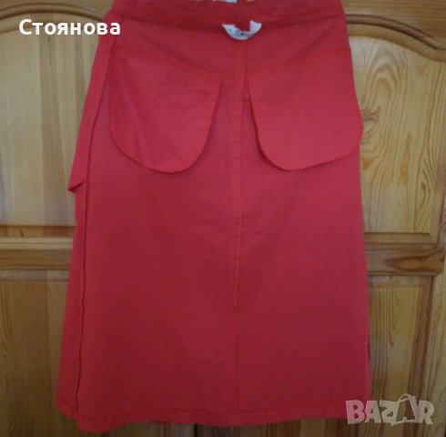 Спортно-елегантна червена пола, снимка 10 - Поли - 37138902