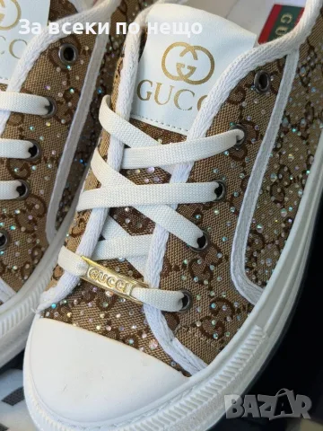 Gucci Дамски Маратонки👟Дамски Спортни Обувки👟Платненки Гучи👟Кецове - 3 Цвята Код E184, снимка 6 - Маратонки - 55974260