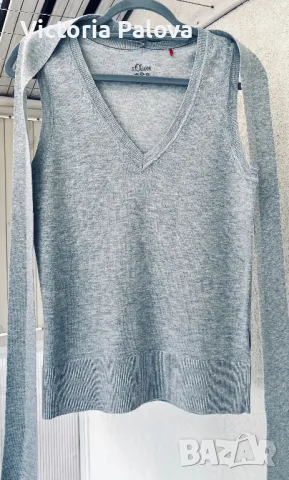 Топ/ блуза с шал S.OLIVER, снимка 4 - Корсети, бюстиета, топове - 48484955