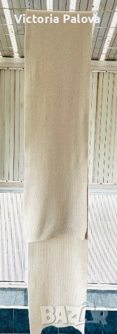 Елегантен дълъг вълнен  шал ivory , снимка 6 - Шалове - 53005032