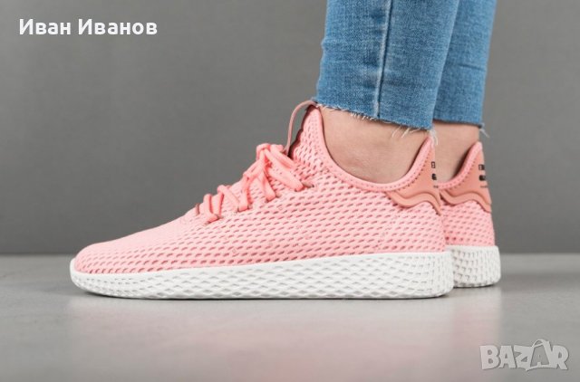 оригинални маратонки  adidas Tennis HU Pharrell Tactile Rose номер 41 ,5-42, снимка 3 - Маратонки - 39900505