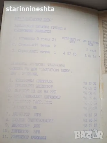 РЕДКАЖ Ретро Стар Телефон указател ДСО Българско Пиво Национален Аграрно Промишлен съюз 1980г, снимка 3 - Антикварни и старинни предмети - 49781339