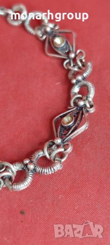 Сребърна гривна, снимка 2 - Гривни - 42785038