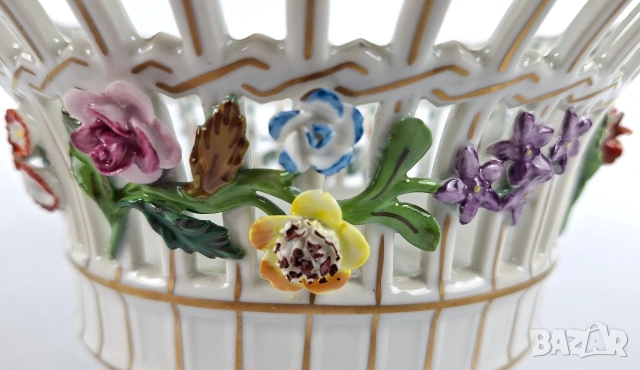 Ажурена фруктиера - Carl Thieme, Potschappel, Dresden, снимка 6 - Декорация за дома - 52740212