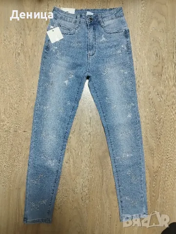 Дамски дънки с пеперуди PUSH UP размер XS