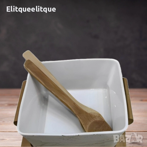 Керамичен съд - купа, с дървени аксесоари, снимка 3 - Други стоки за дома - 52186383