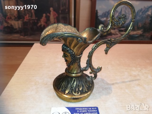 кана-горна част-мед/месинг-19х19х9см-внос холандия, снимка 5 - Колекции - 30474536