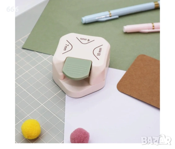 Перфоратор за ъгли, 3 в 1, заоблени ъгли за хартия в 3 размера, 4/7/10 мм, снимка 4 - Други стоки за дома - 54023099