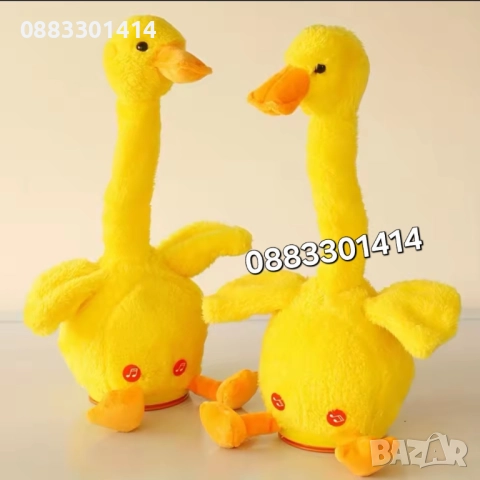 Танцуващо Пате, Пее, Повтаря думи, 30см , снимка 2 - Музикални играчки - 52359375