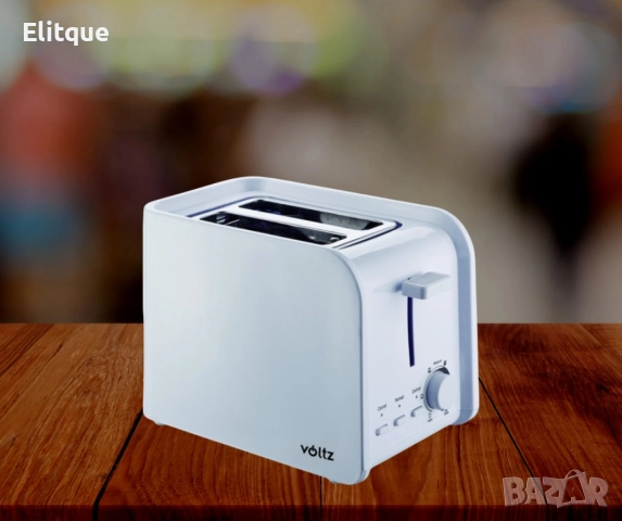 Тостер за хляб Voltz V51440E, 750W, 2 филийки, Бял