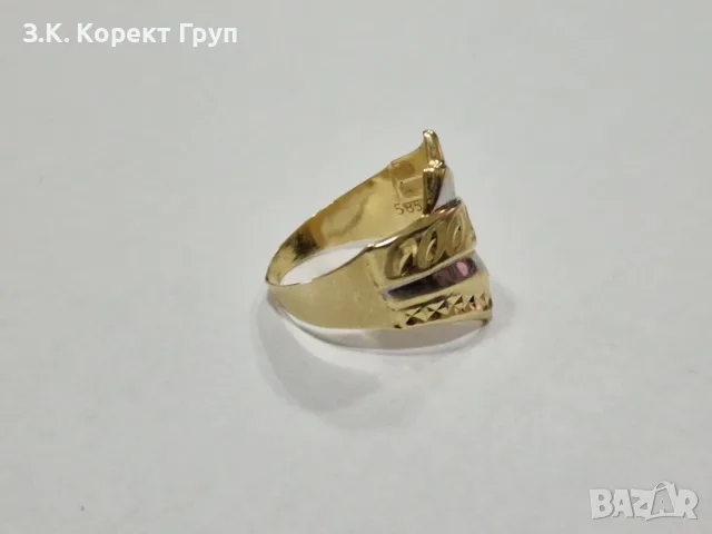 Дамски златен пръстен 14К / 2,08 гр., снимка 2 - Пръстени - 55712904
