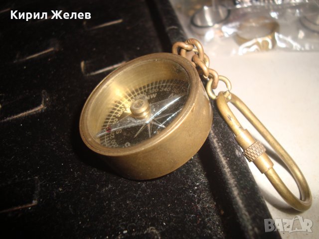 МЕСИНГОВ ВИНТИДЖ КОМПАС - КЛЮЧОДЪРЖАТЕЛ 20681, снимка 2 - Колекции - 32088877