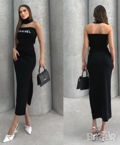 рокли с цепка chanel , снимка 3 - Рокли - 50714265