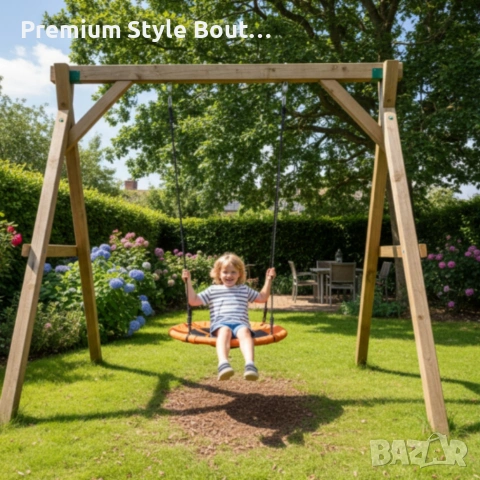 Градинска люлка - Щъркелово гнездо - модерен дизайн и издръжлива конструкция, снимка 5 - Градински мебели, декорация  - 53891467